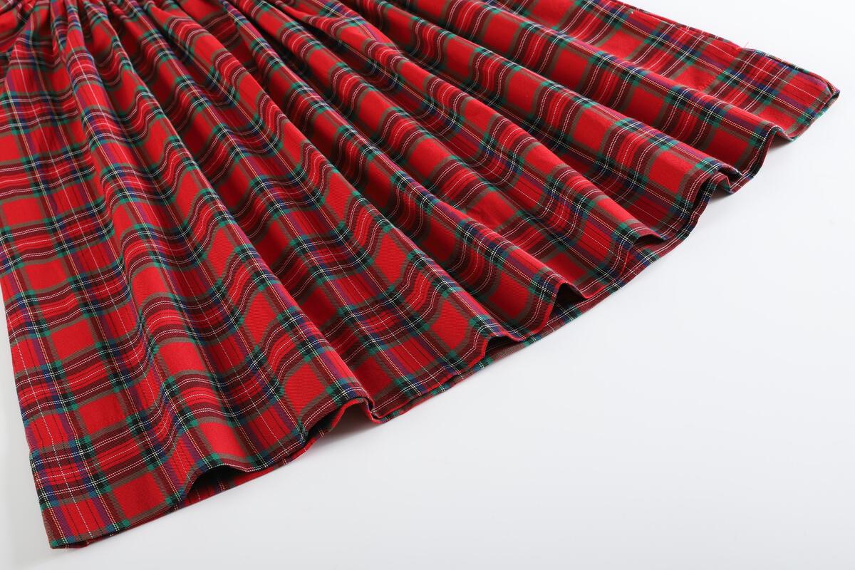 Red Christmas Plaid Dress