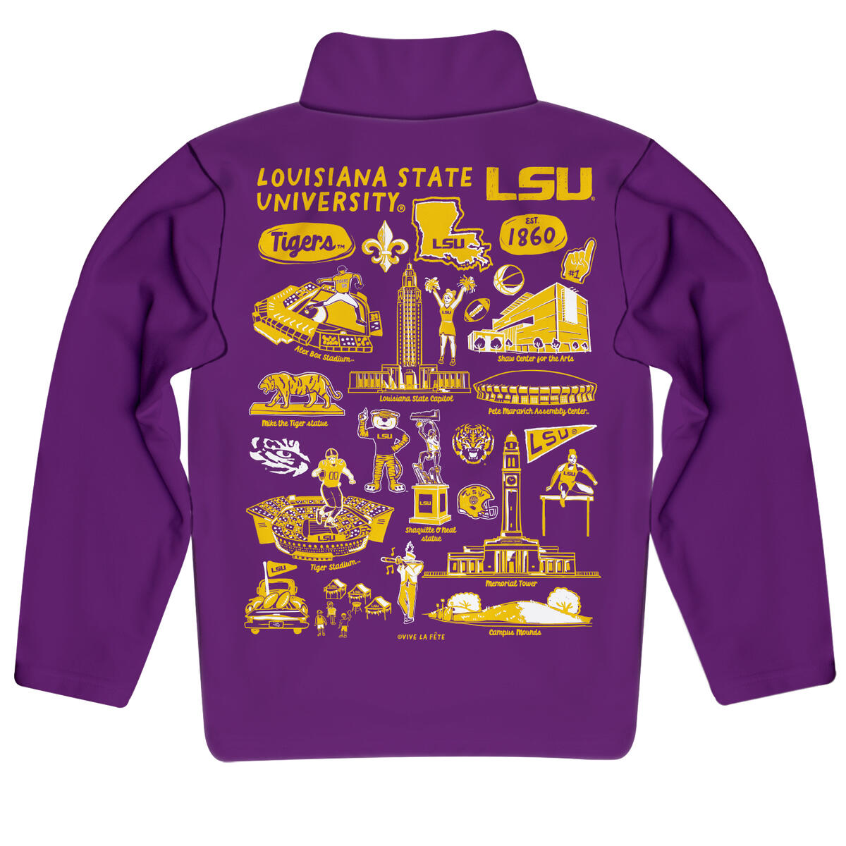 LSU Tigers 1/4 Zip Pullover