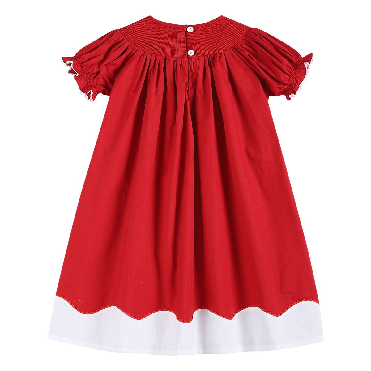 Red & White Santa Smock Dress