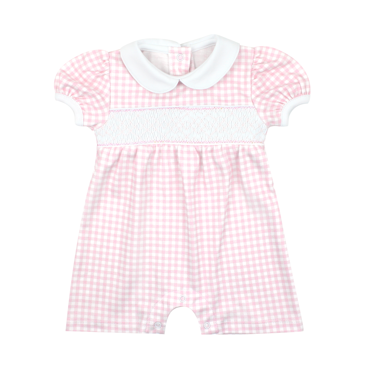 Pink Gingham Romper