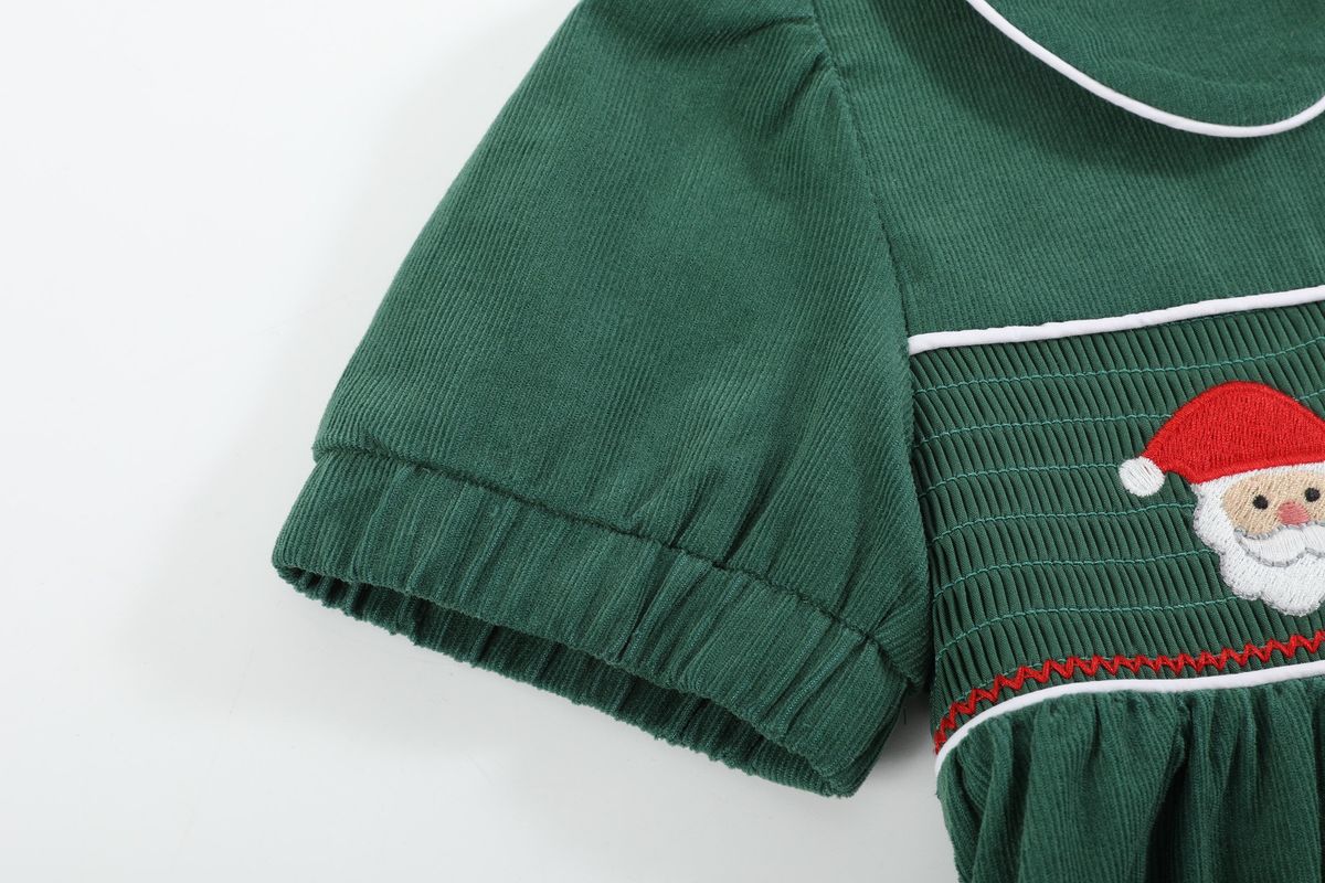 Green Santa Smock Dress