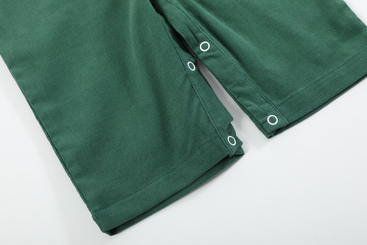 Green Santa Smock Overalls