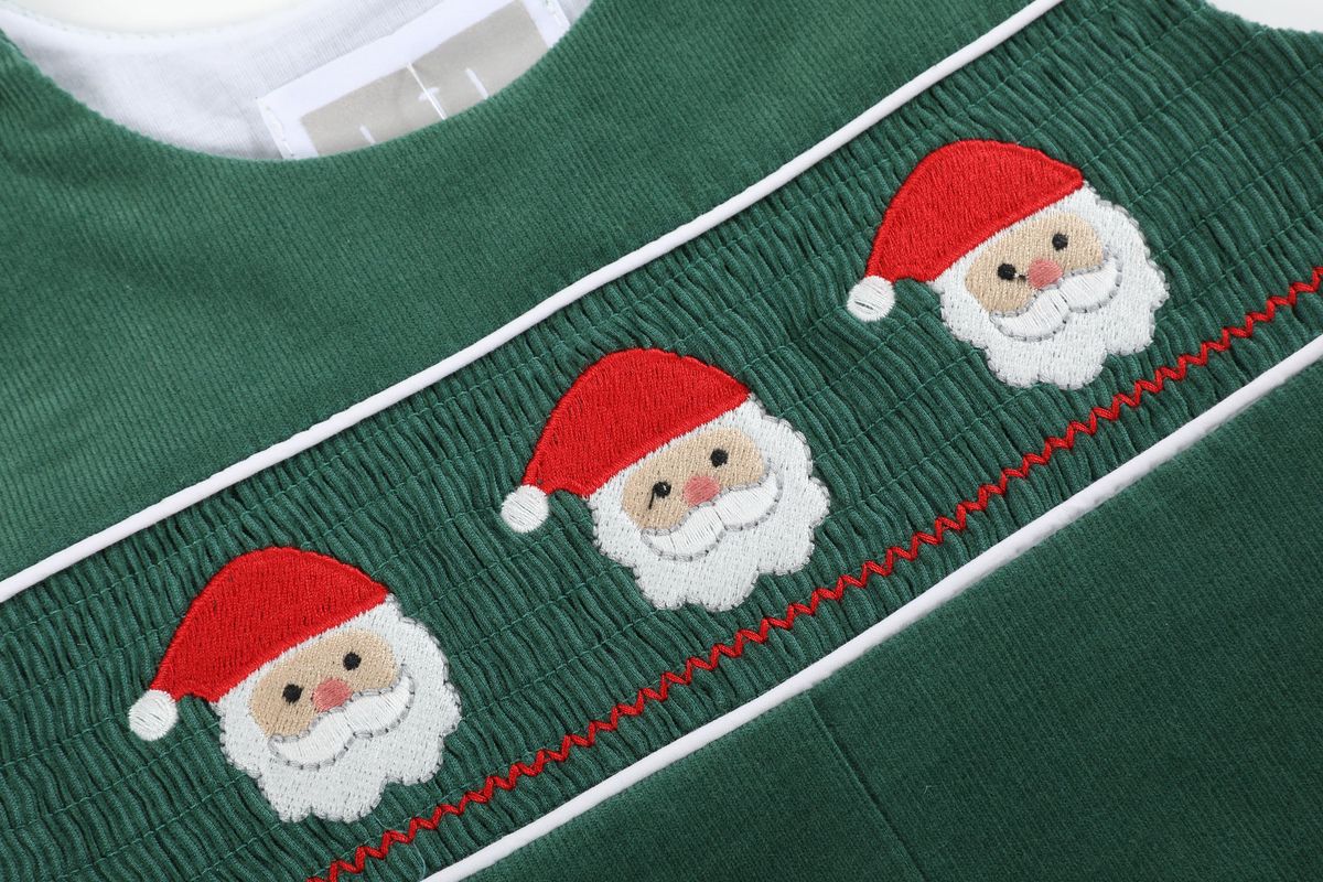 Green Santa Smock Overalls