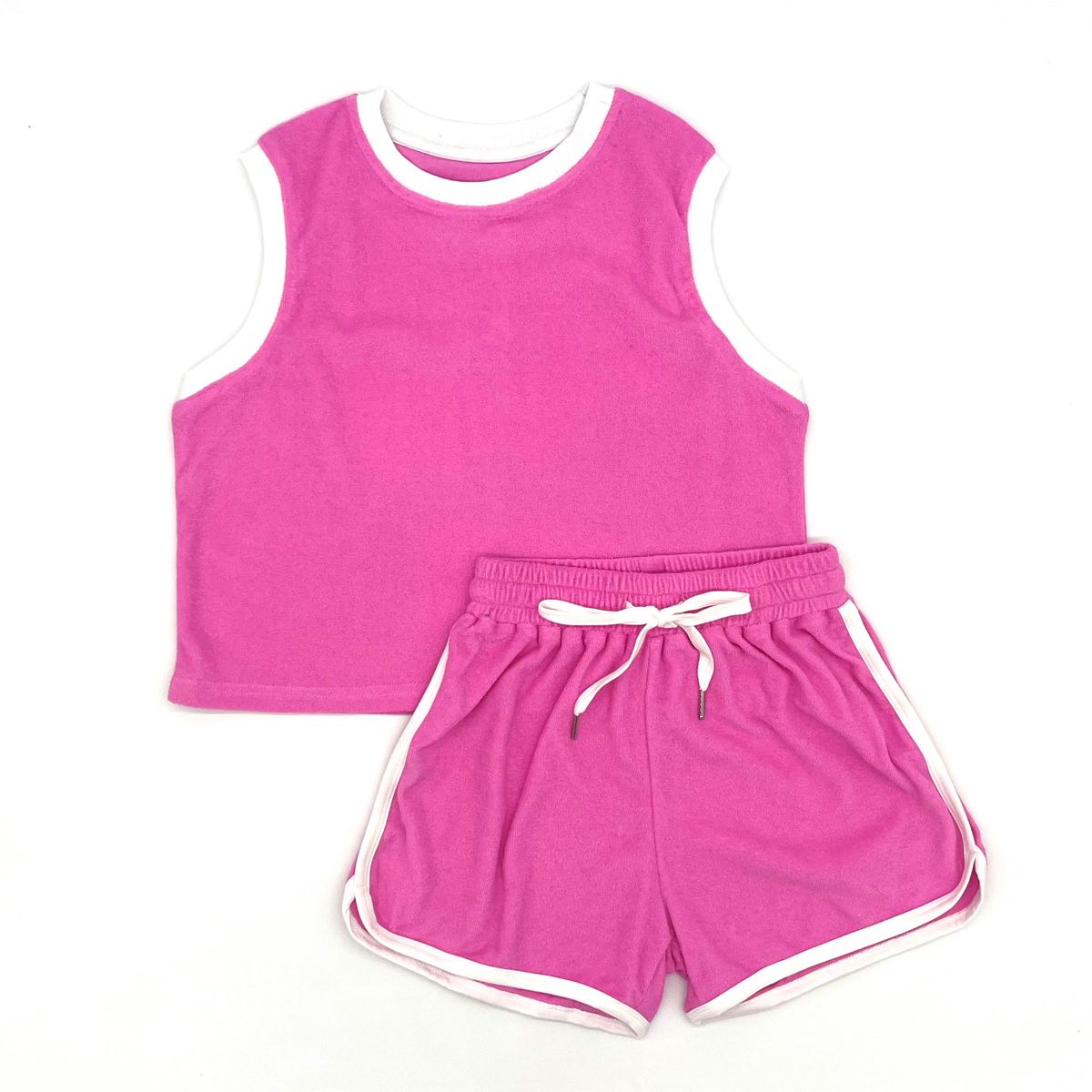 Pink Terry Short Set
