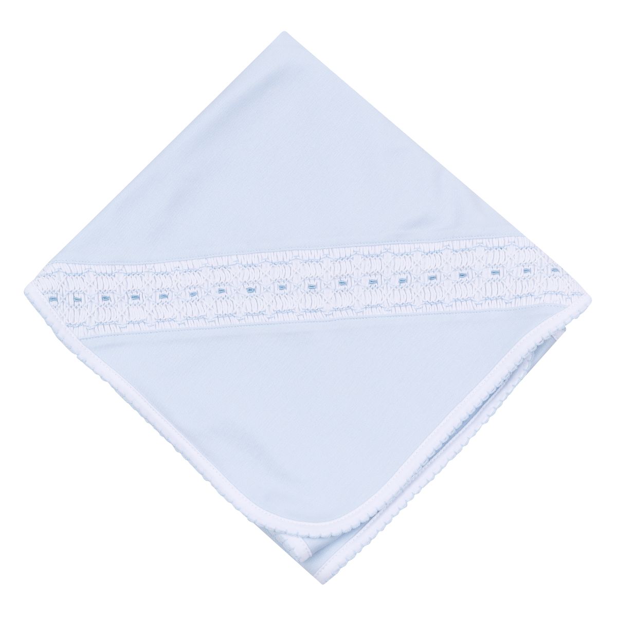 Landry's Smocked Receiving Blanket/Lt Bl