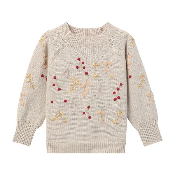 Tan Emb Sweater-966