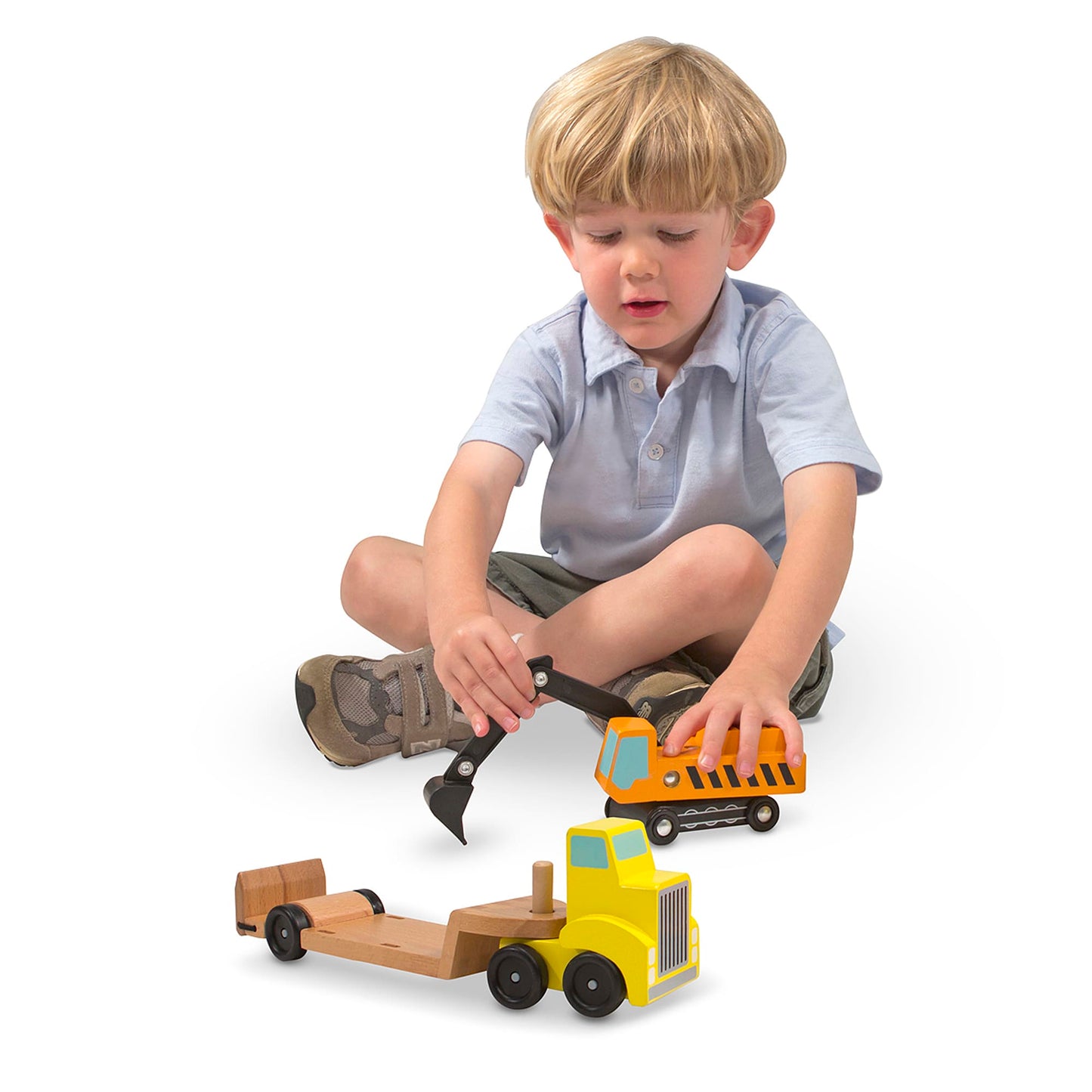 Trailer & Excavator Vehicle Set