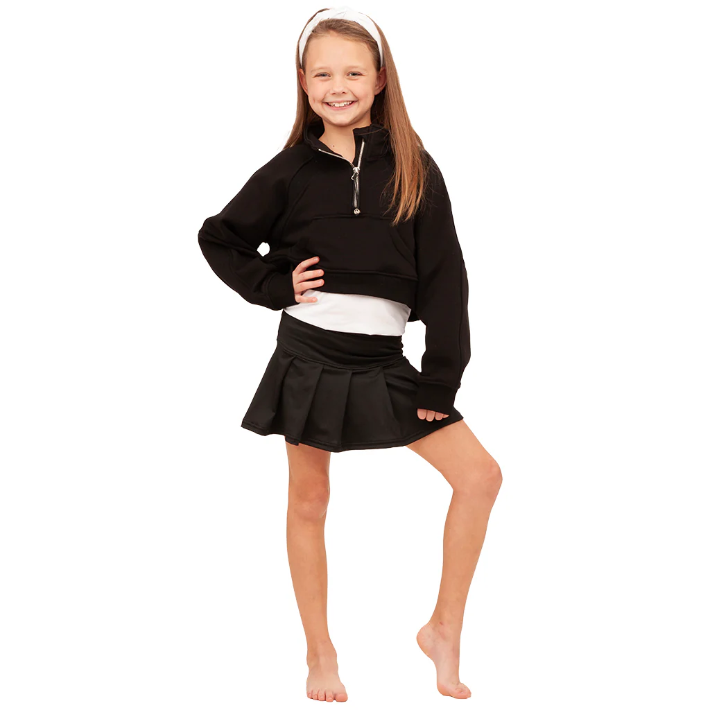Oversized Crop 1/4 Zip Sweatshirt
