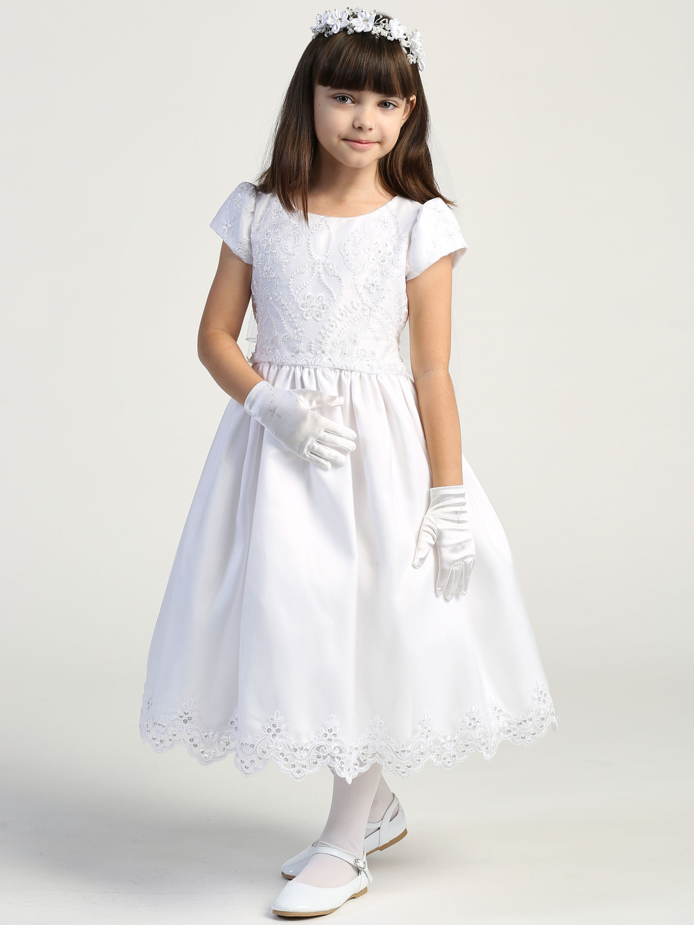 Emb. Lace Sequin Tulle Dress - SP167