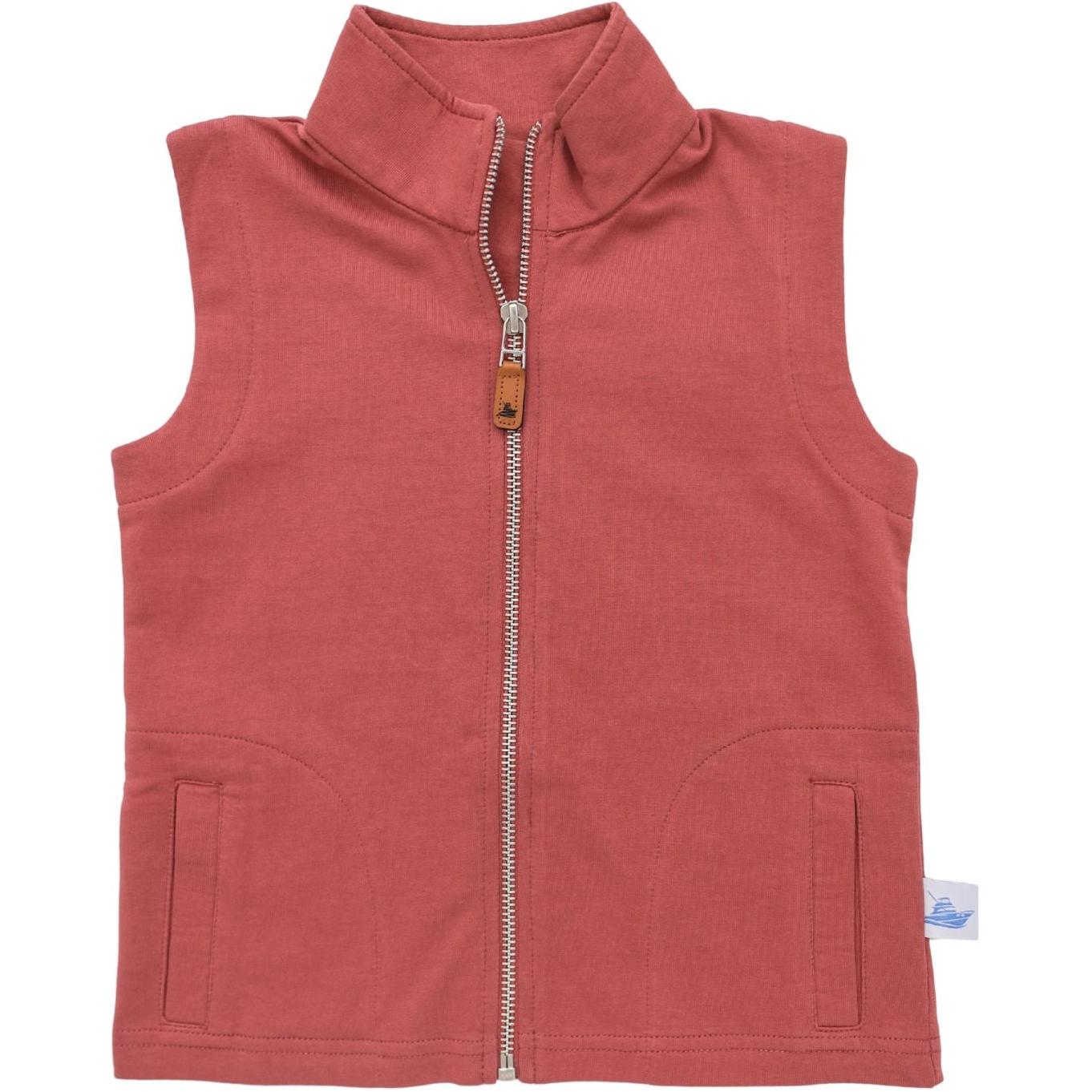 Knit Vest - Mineral Red