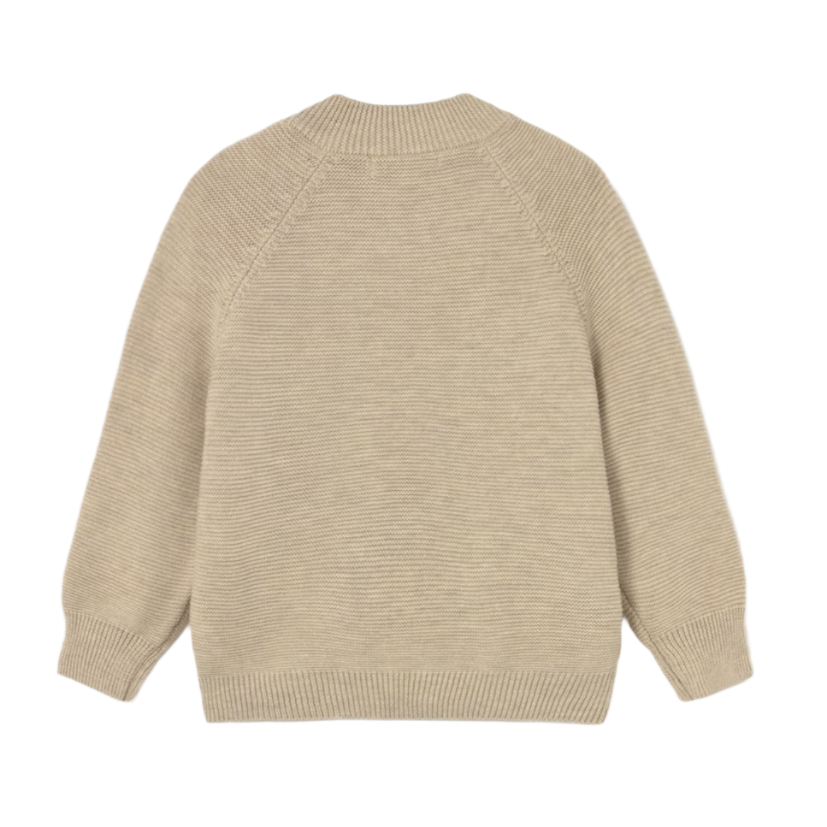 Knit Zip Cardigan - Beige
