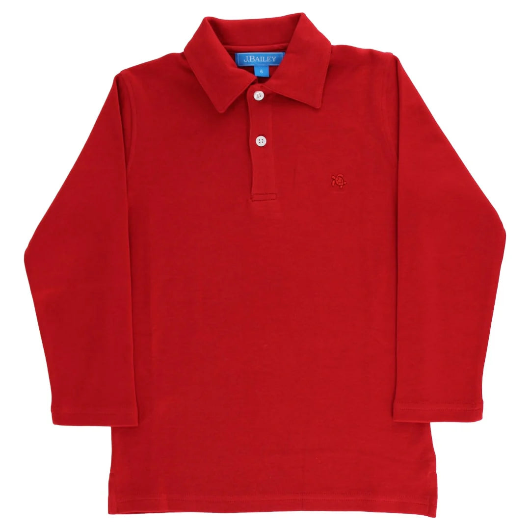Harry L/S Polo - Red