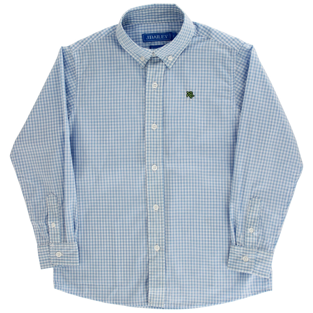 Roscoe Button Down - Lt. Blue Check