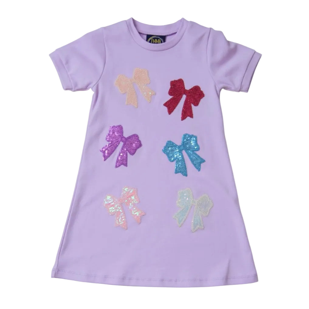 Sparkly Bows Applique Dress