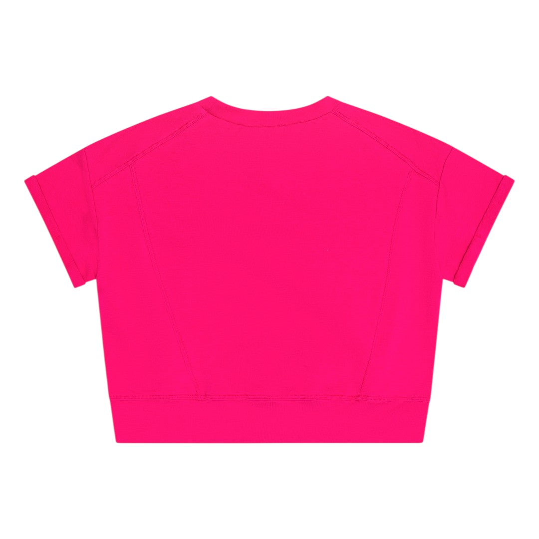 French Terry Waist Tee - Cerise