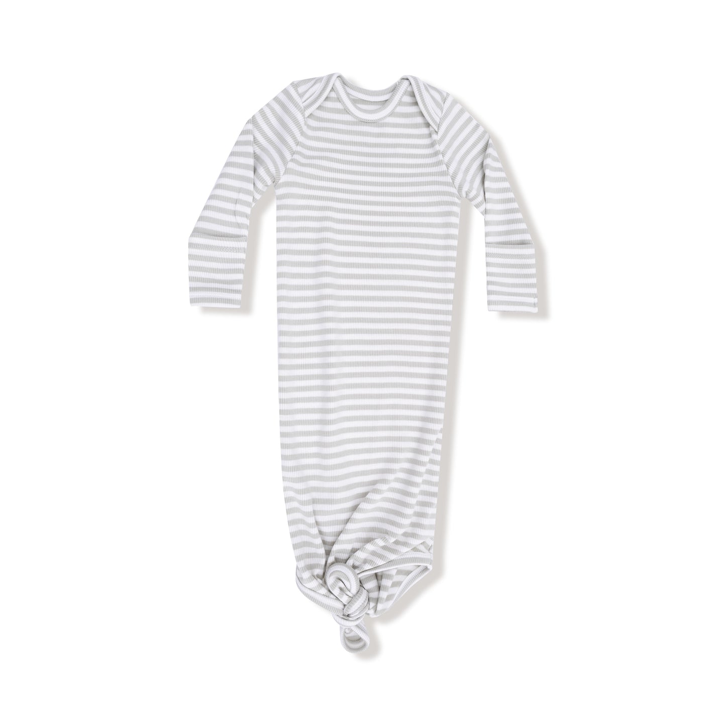Grey/Wht. Stripe - Knotted Gown