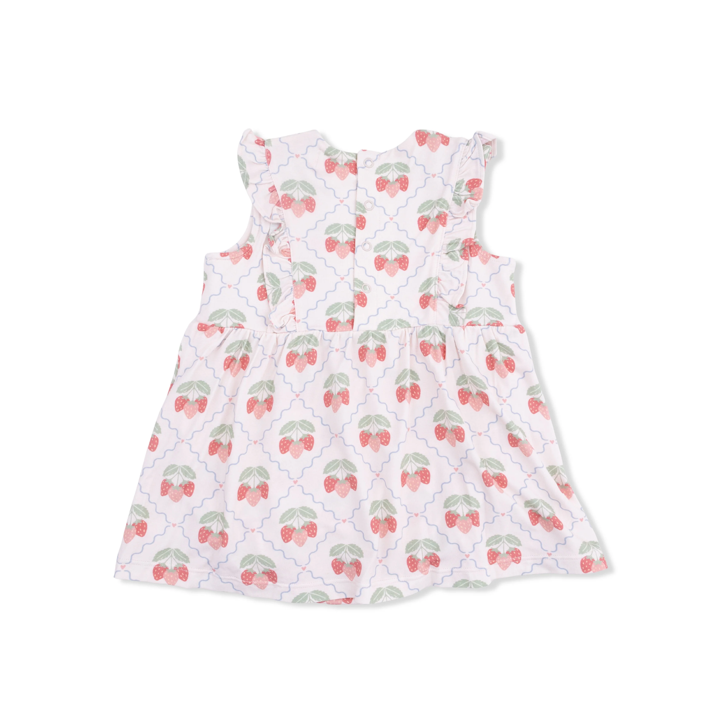 Ruffle Bodysuit Dress - Sweet Strawberries