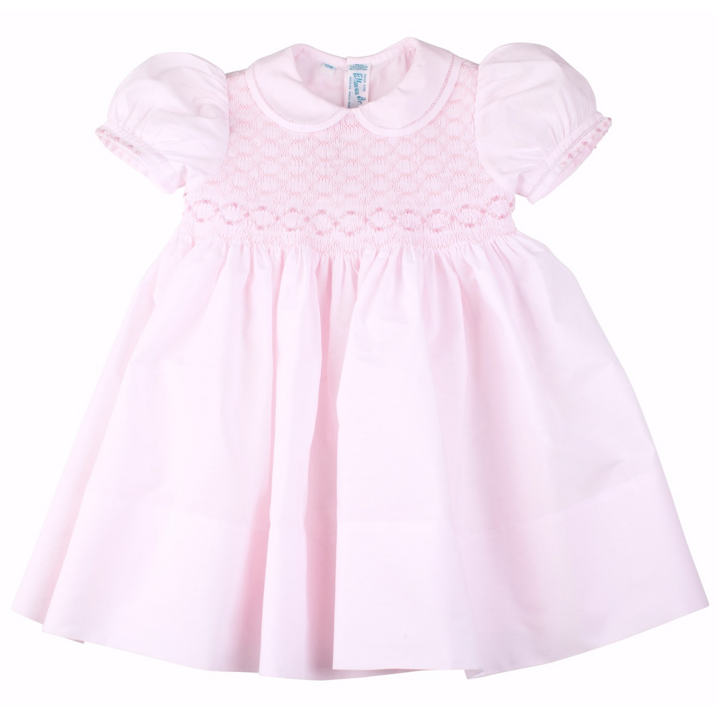 Collared Smocked Dress - Pink