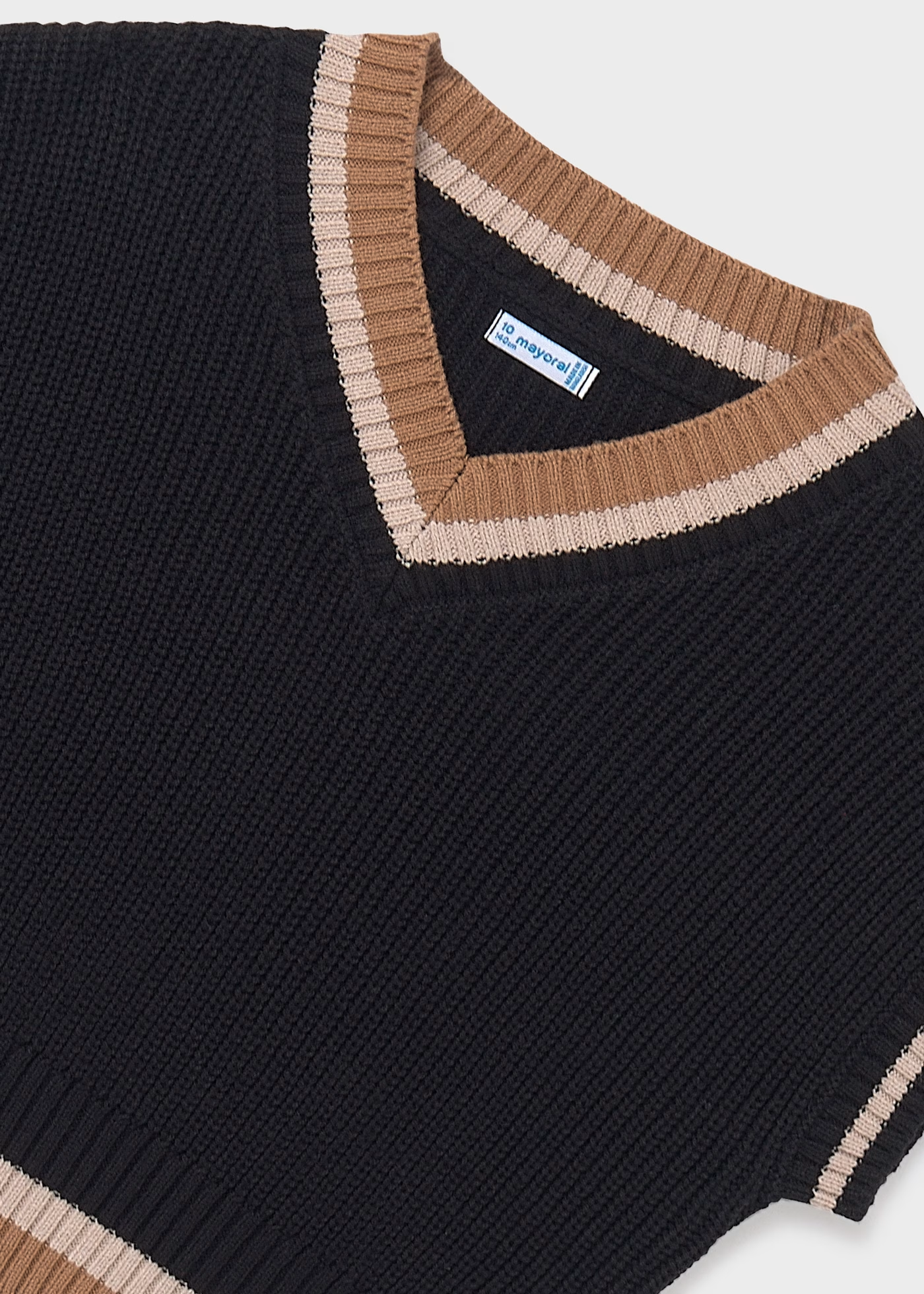 Knit Sweater Vest - Black