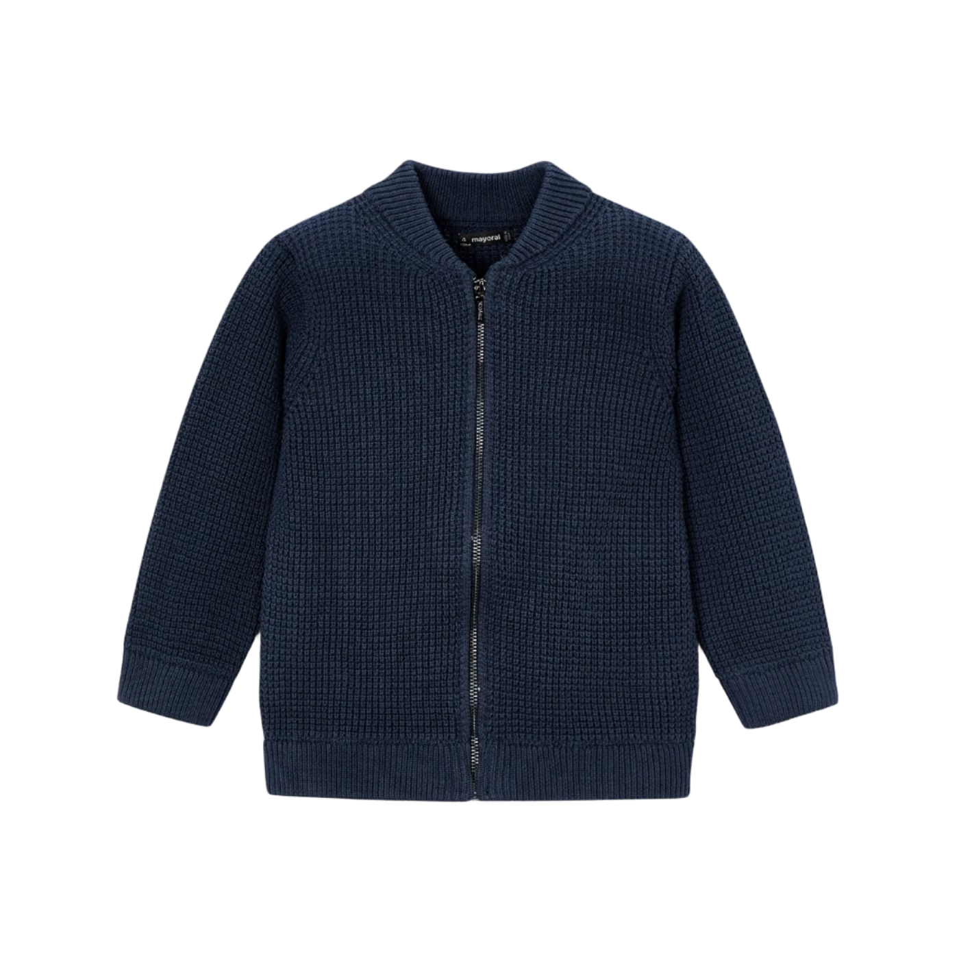 Knit Zip Cardigan - Navy