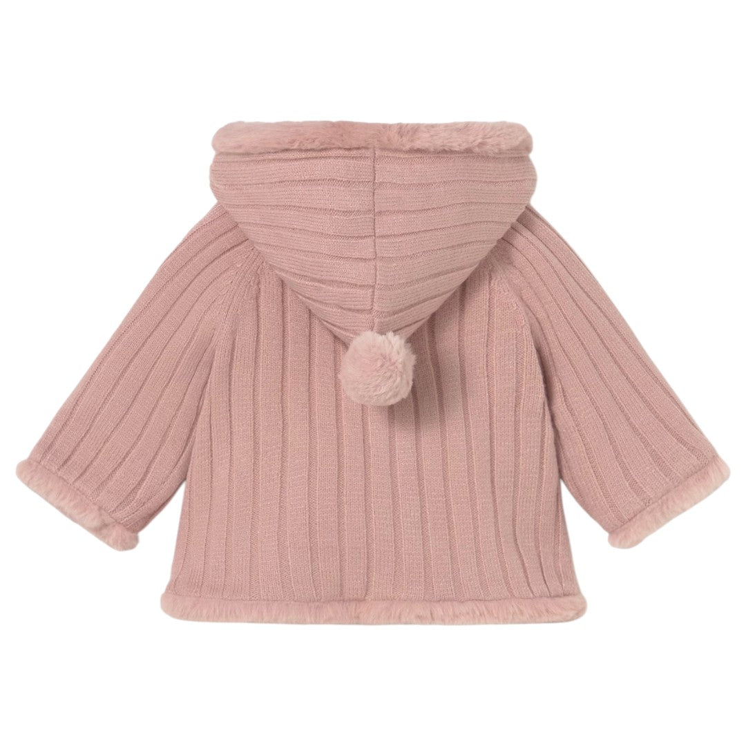 Pompom Knit Cardigan - Peach