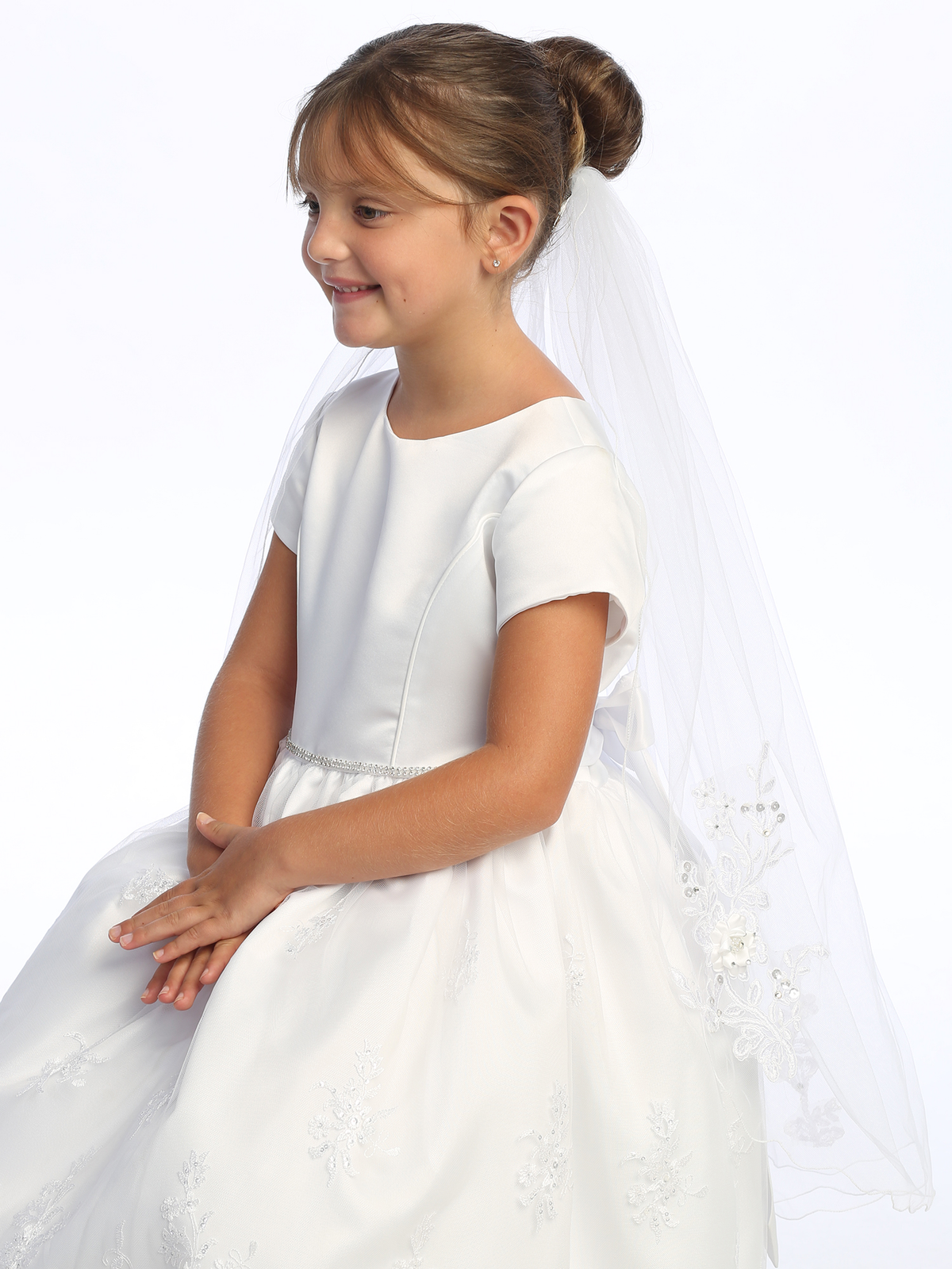 White Lace Veil - 30"