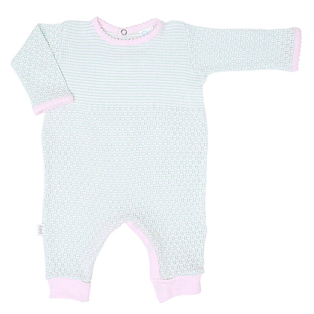 Solid Color Romper - Pima Trim