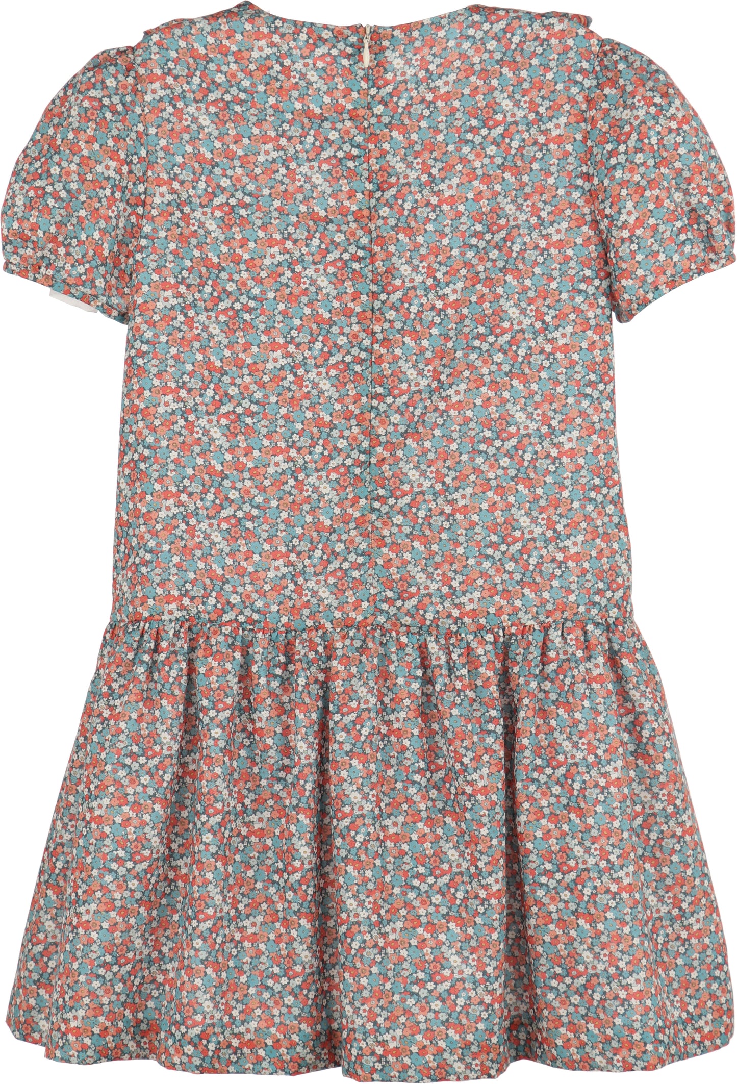 Floral Vintage A-line/Blue-1404