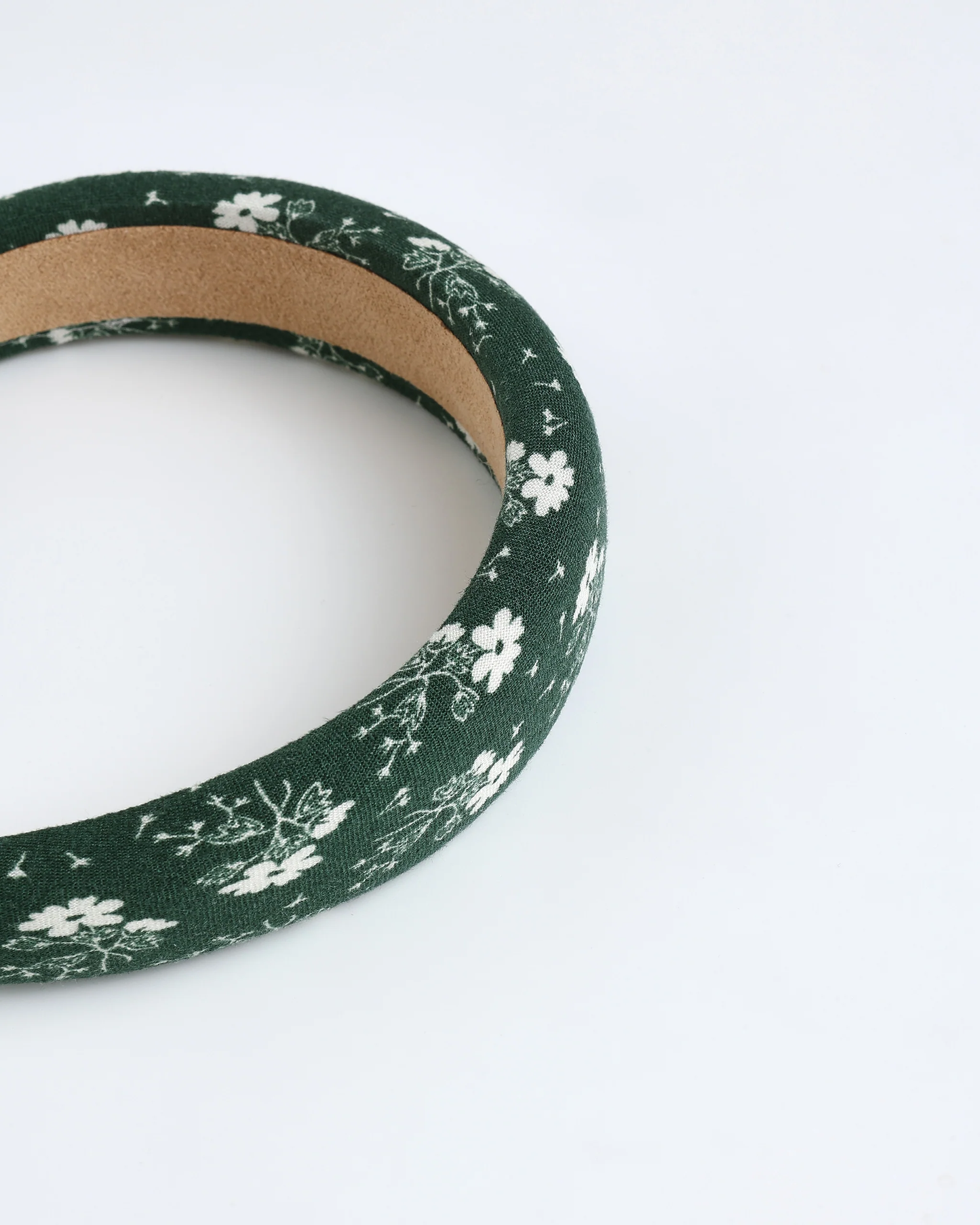 Padded Headband - Green Ditsy