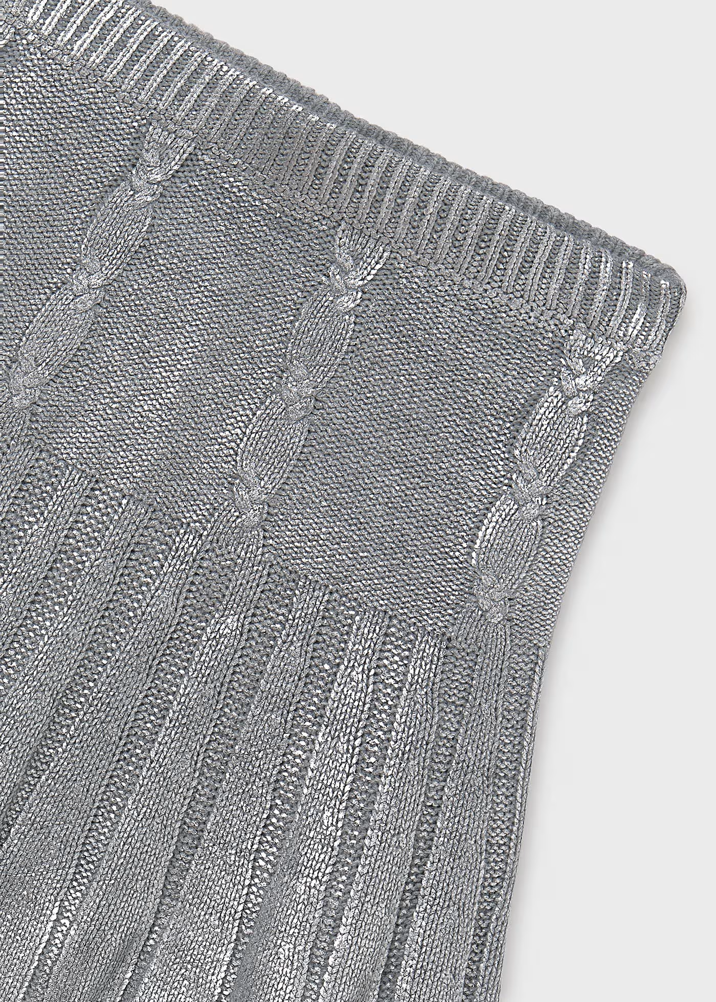 Girls Knit Skirt - Silver
