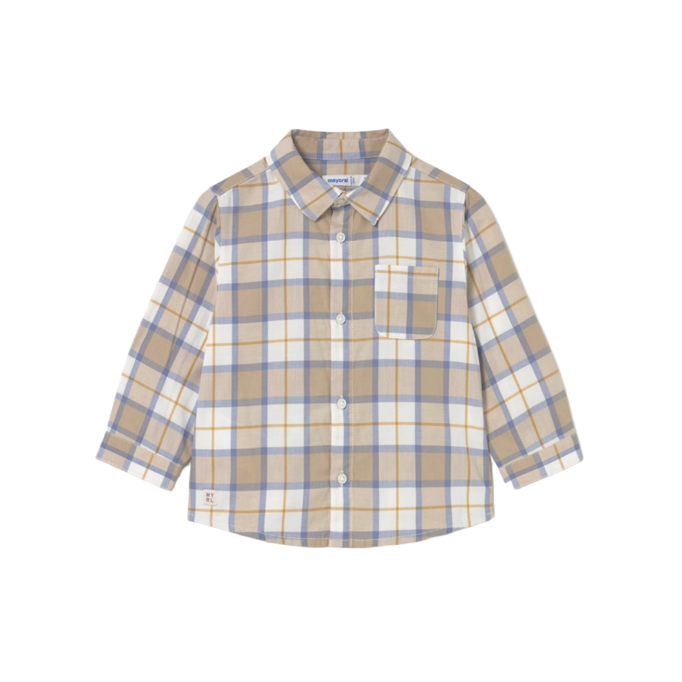 Orange Plaid L/S Shirt