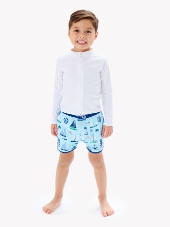 Blue Sweet Sails Swim Trunks-P1225