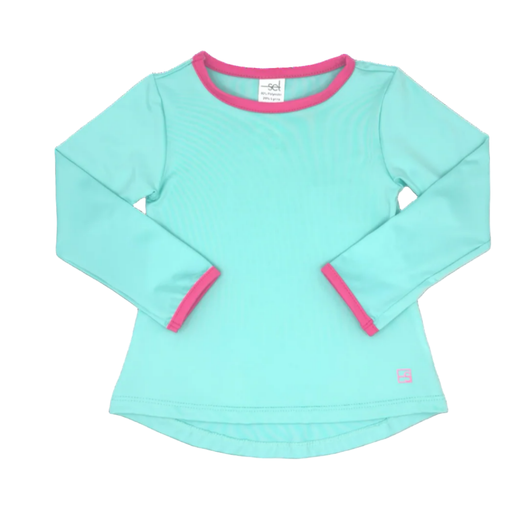 Bridget L/S Tee - Totally Turquoise