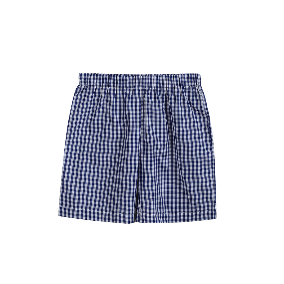 Blue Gingham USA Flag T-Shirt & Shorts Set
