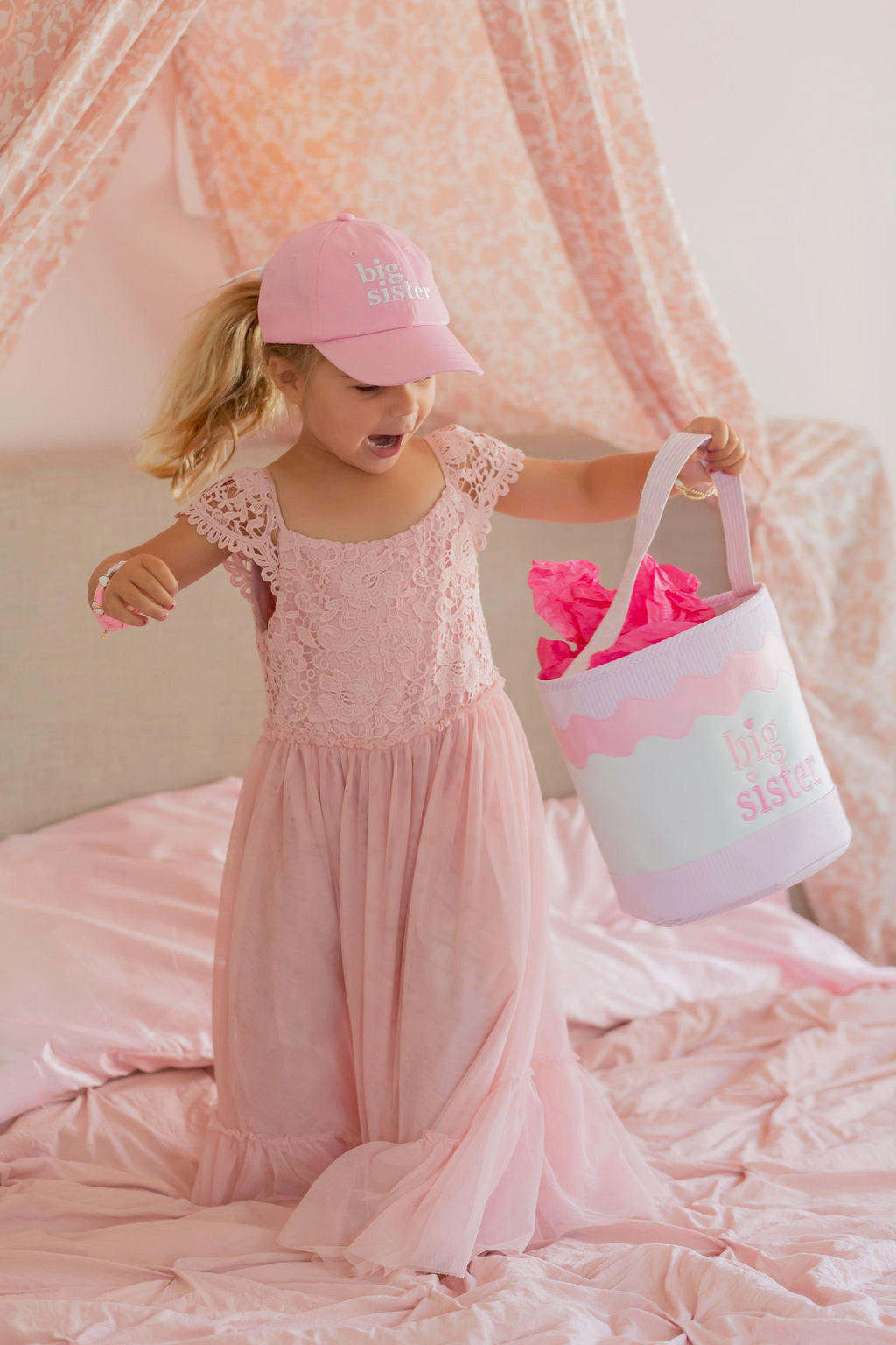 Big Sister Bow Baseball Hat