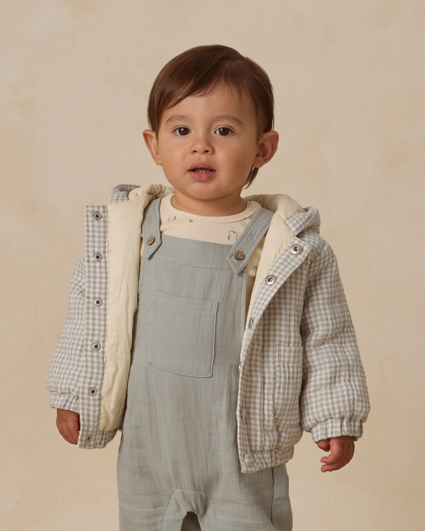 Hooded Jacket - Blue Gingham