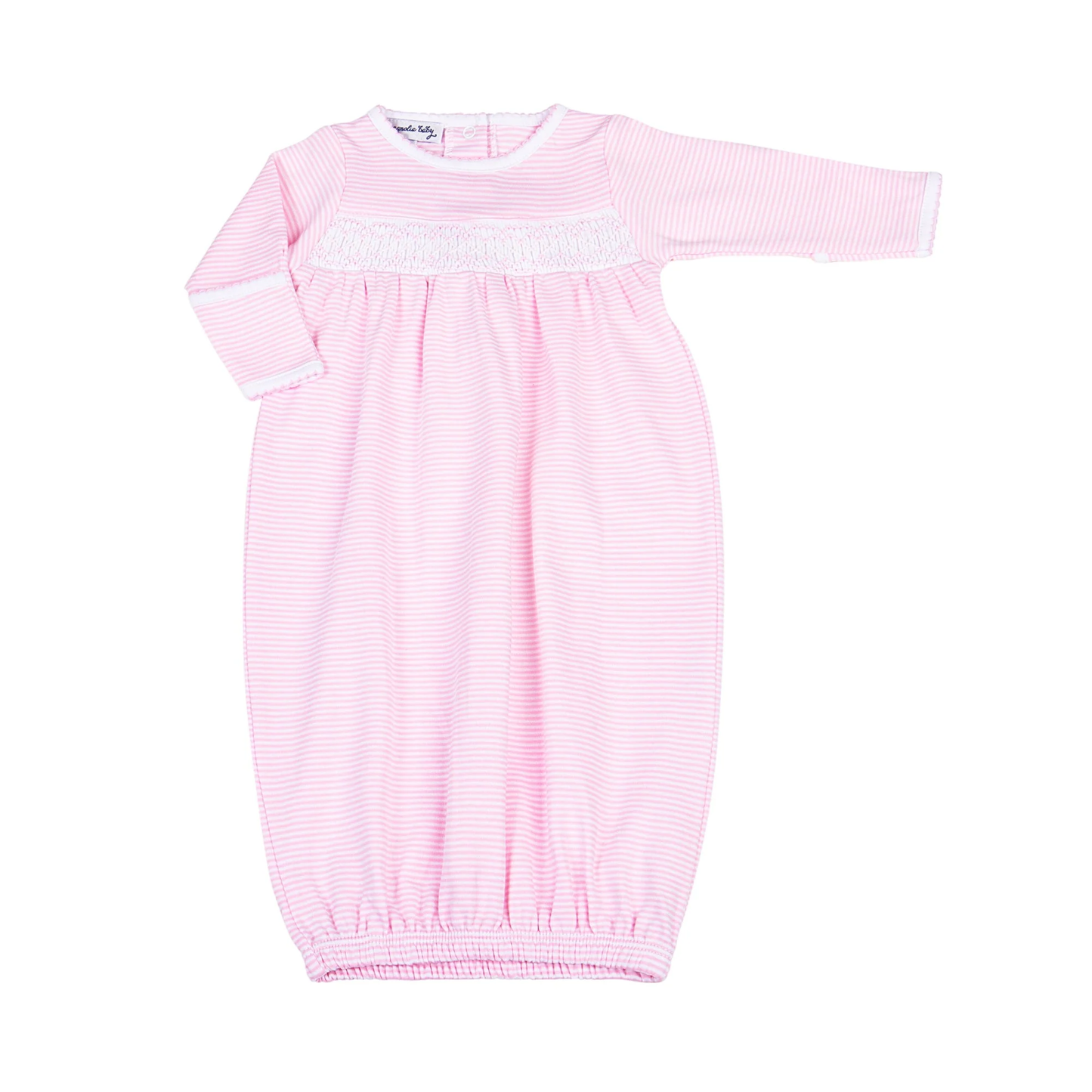 Mini Stripes Smocked Gathered Gown