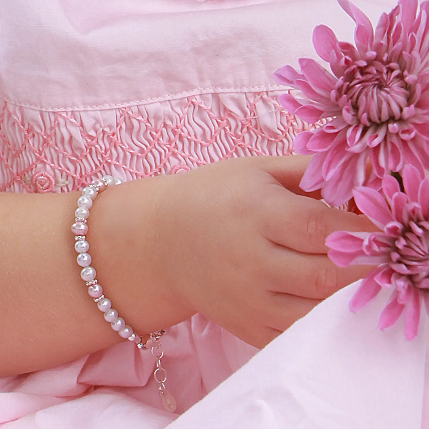 Pearl Bracelet - Pink & White