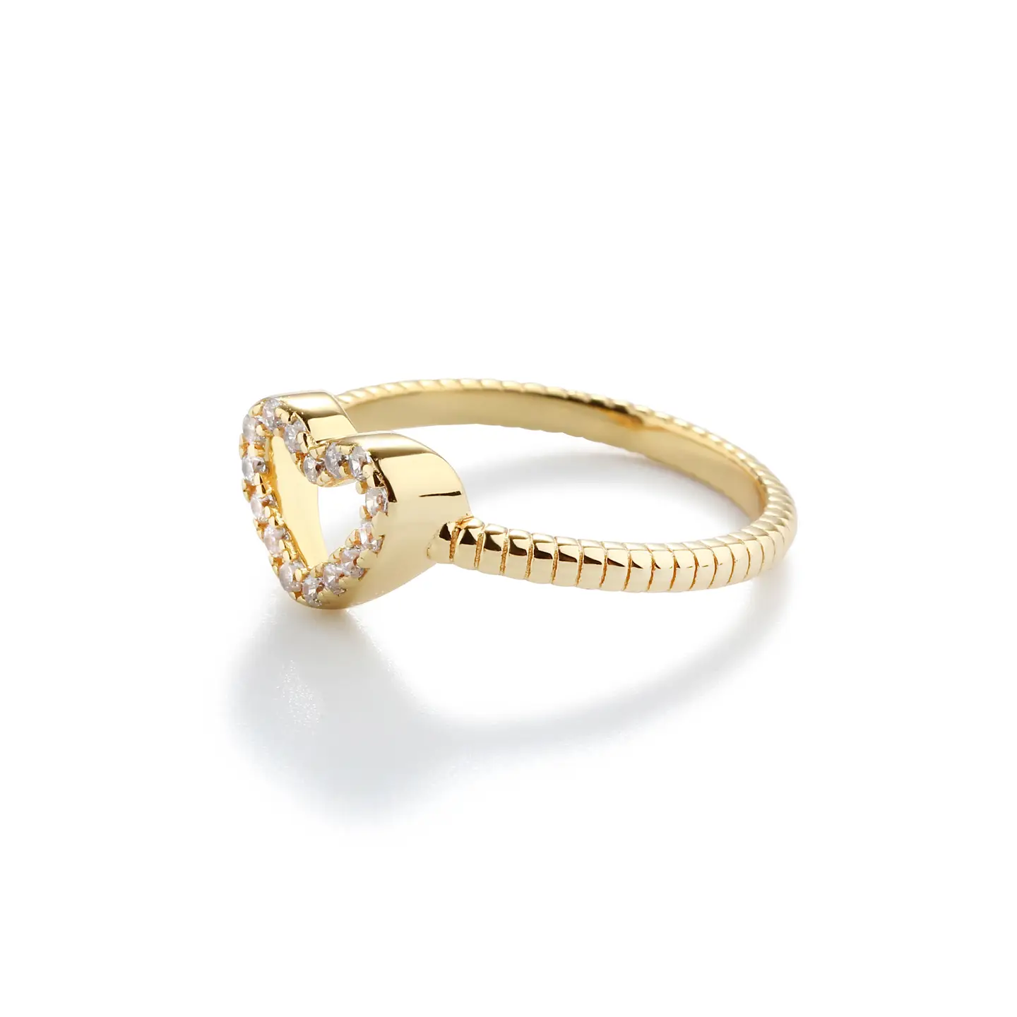 Open Heart Ring - Gold
