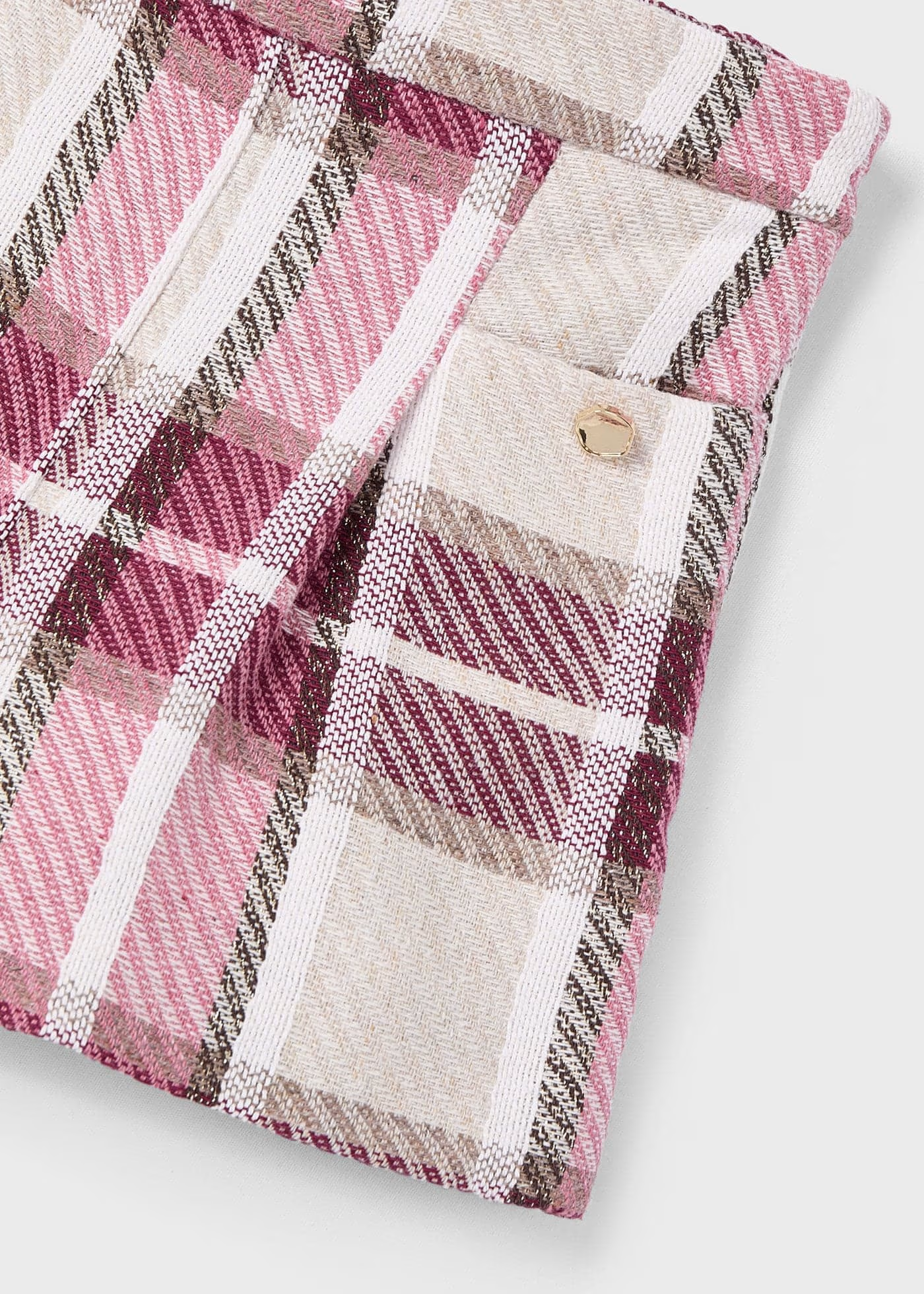 Girl's Plaid Shorts - Cherry