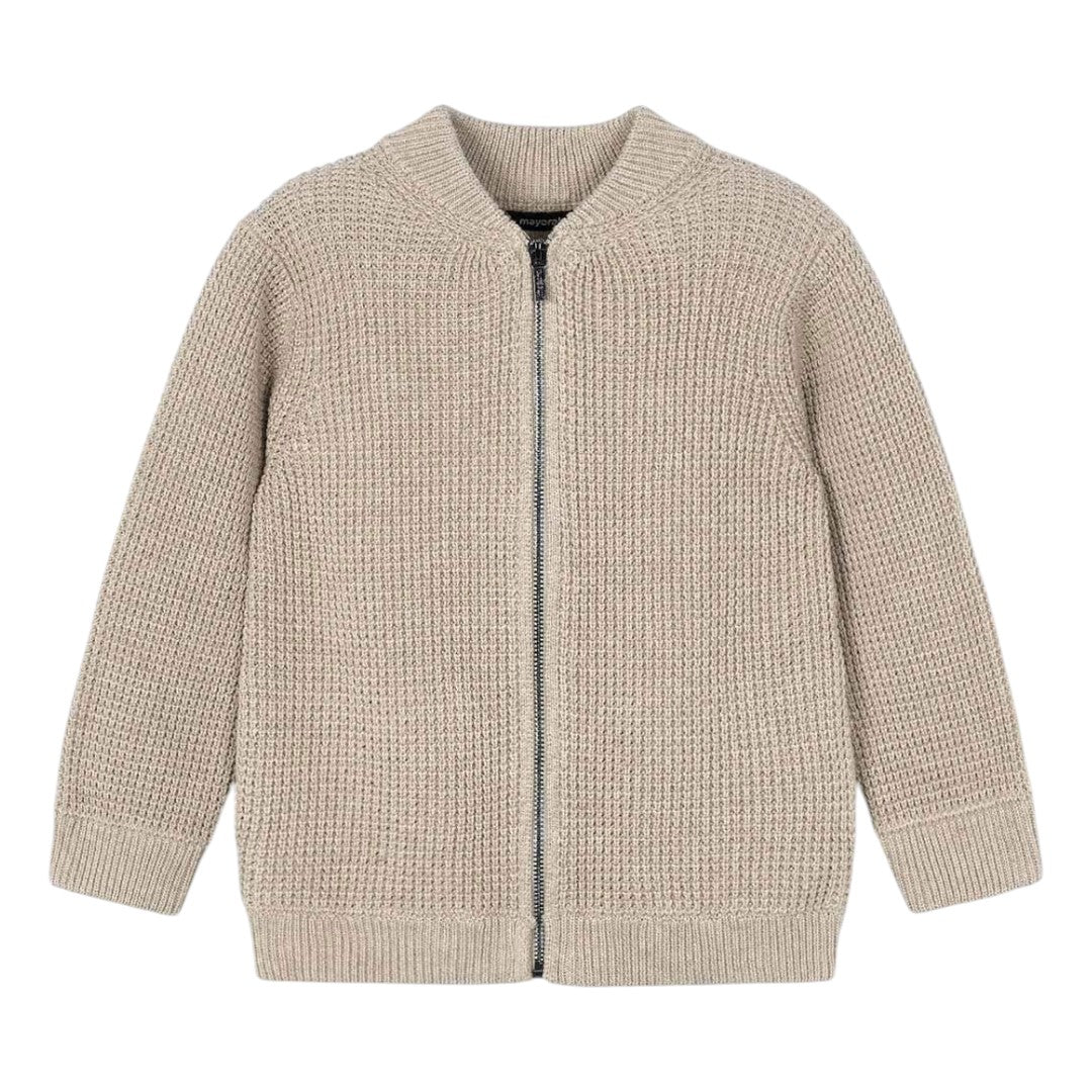 Knit Zip Cardigan - Chai