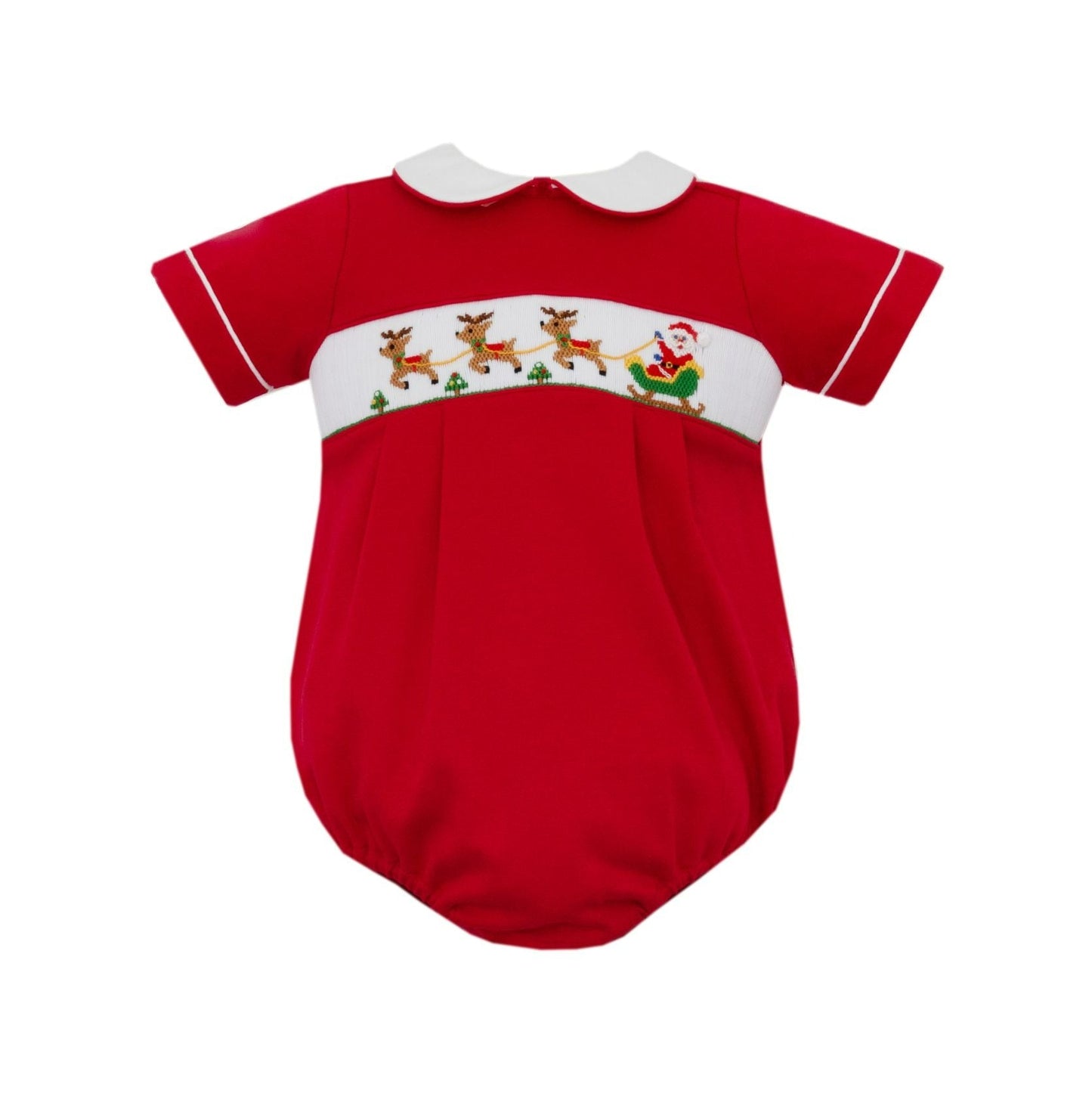 Santa W/ Sleigh Bubble - Red