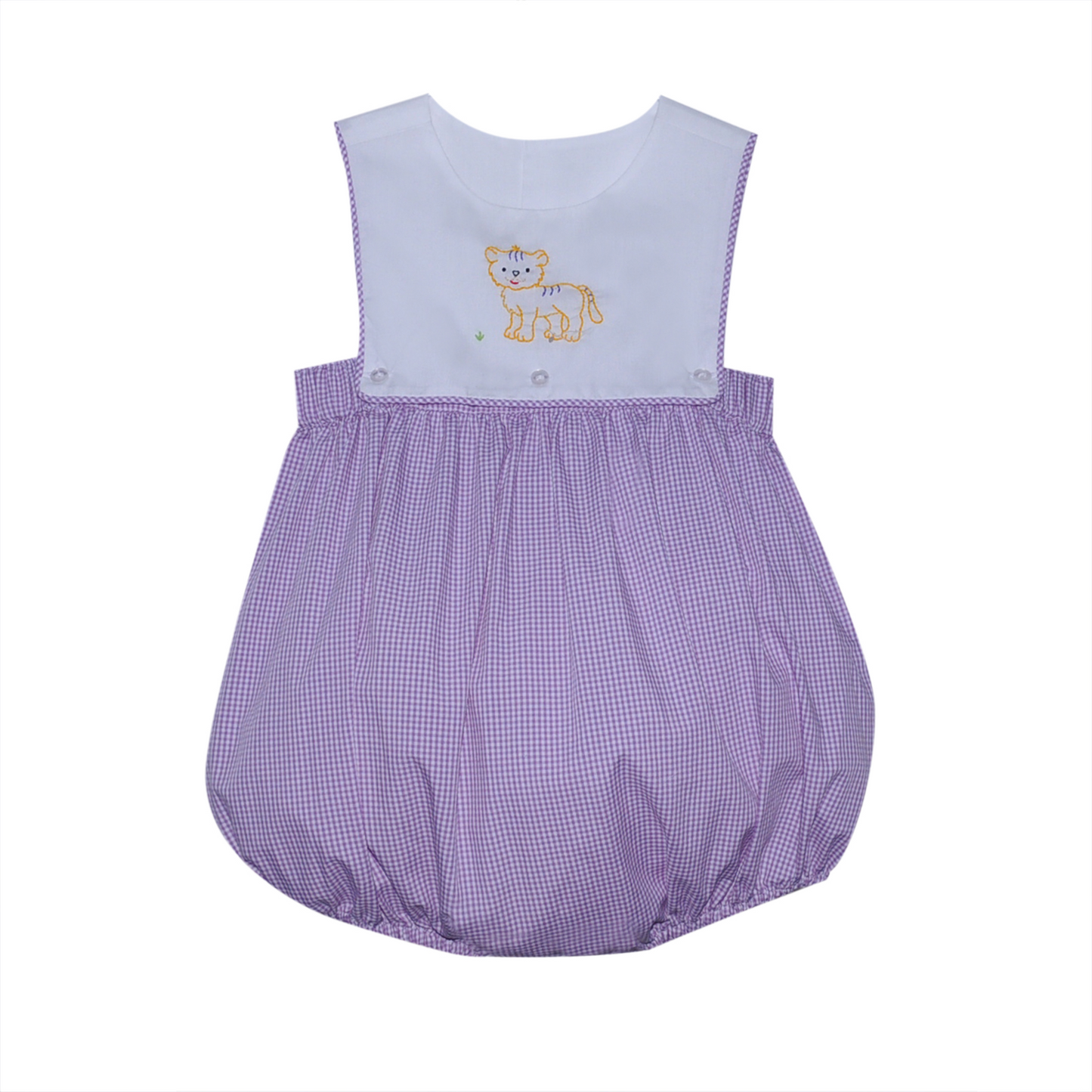 Gingham Boy Bubble - Tiger
