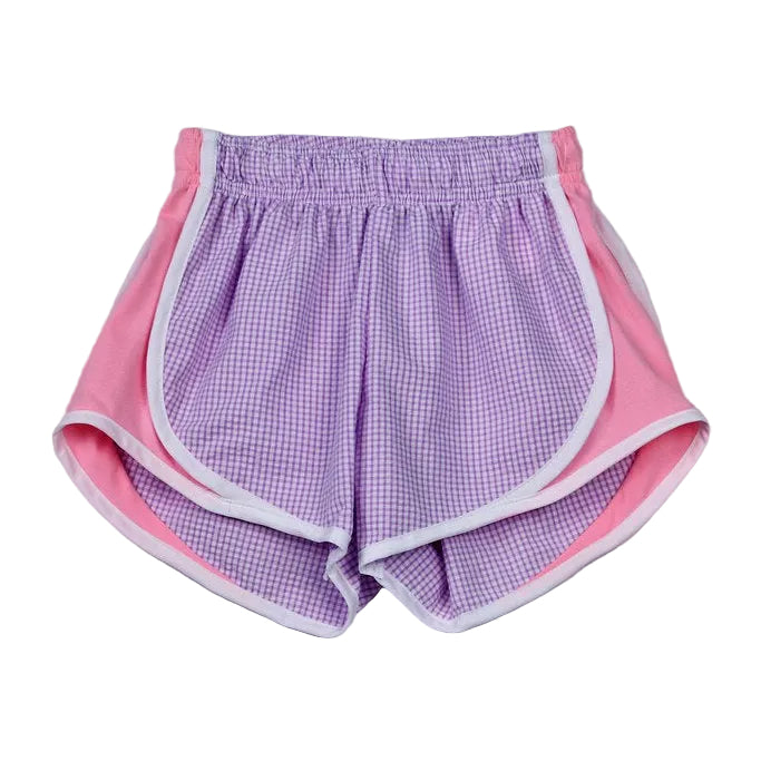 Lav. Check Shorts - Pink Side