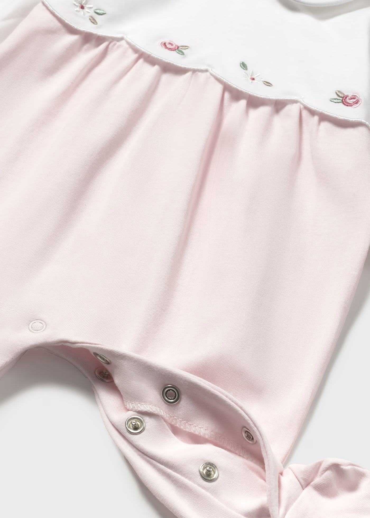 Embroidered Floral Footie