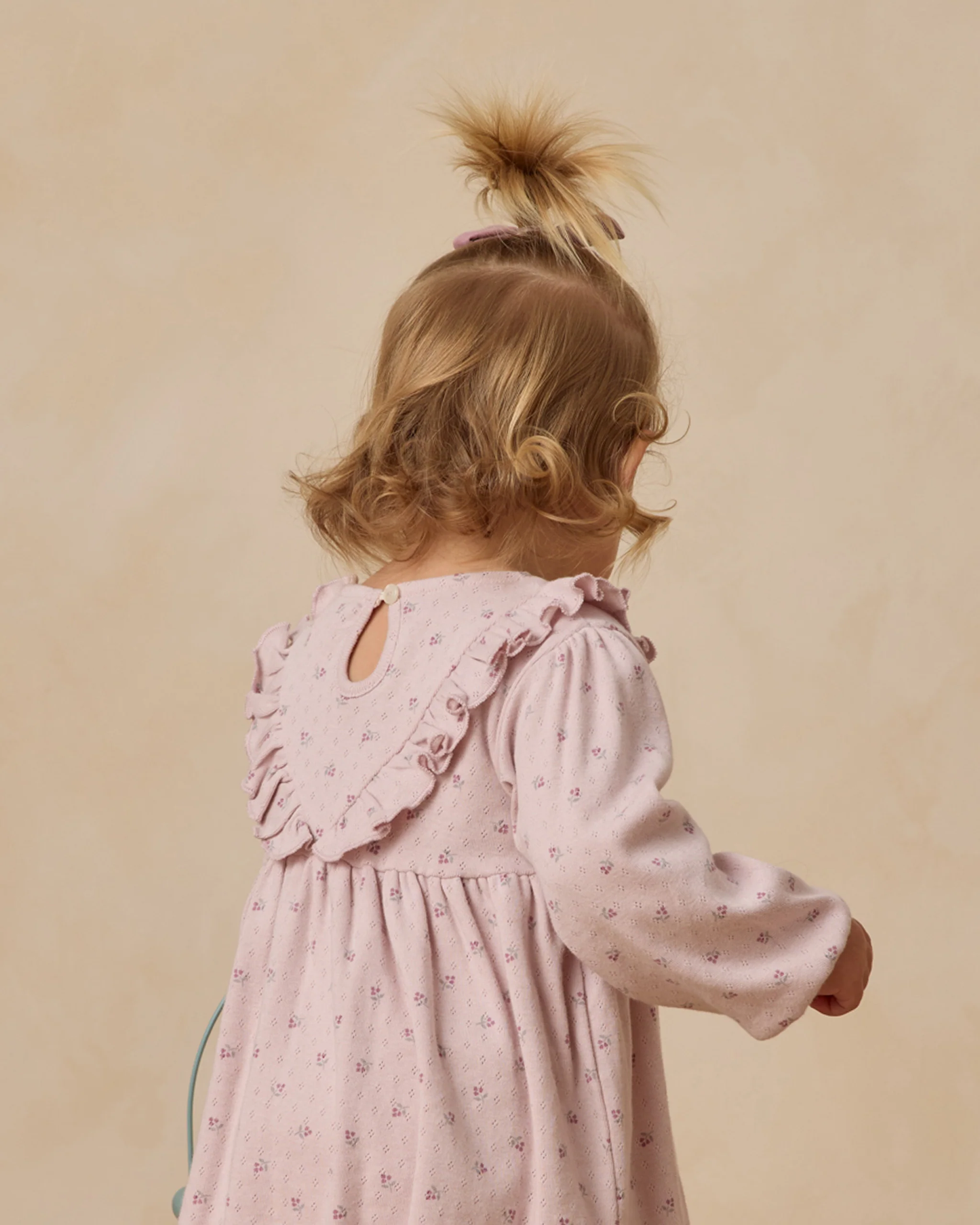 Ruffle V L/S Dress - Lilac Ditsy