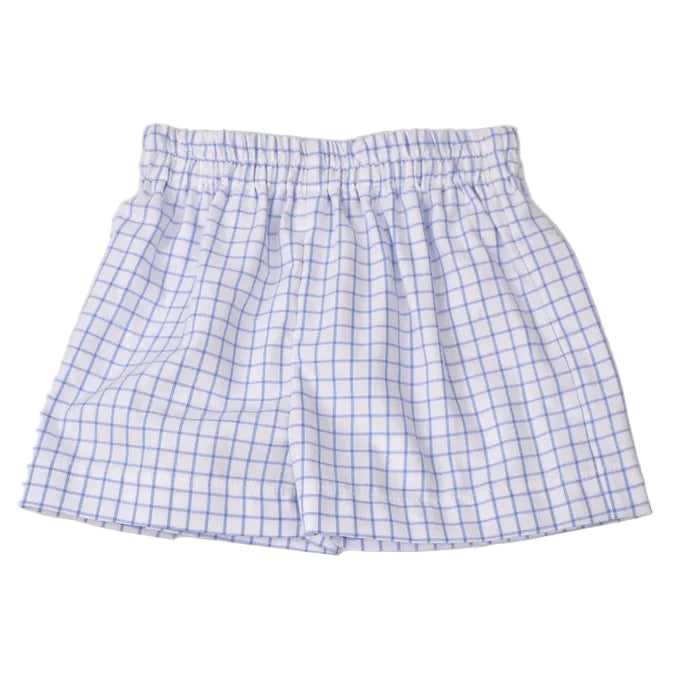 Boys Shorts - Blue Check