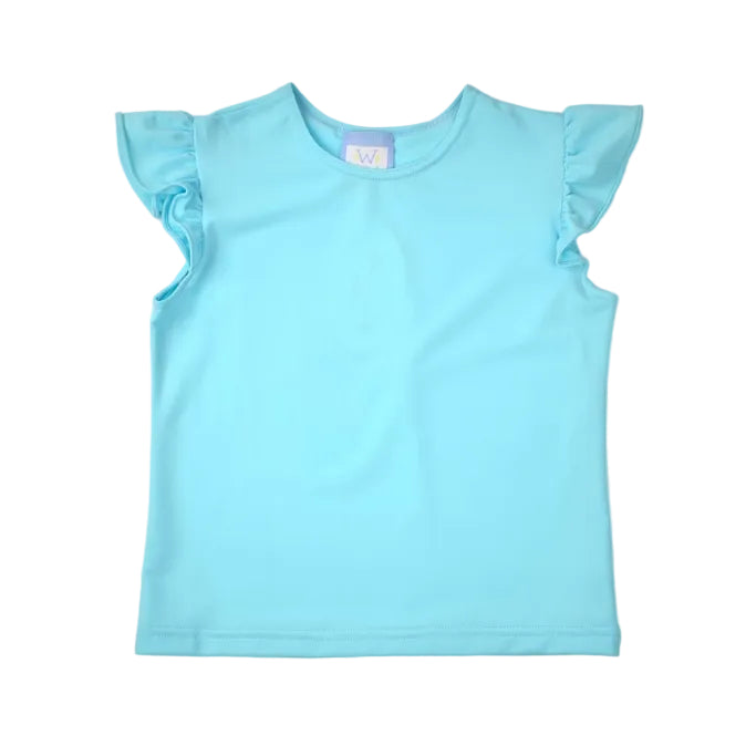 Angel Sleeve Top - Aqua