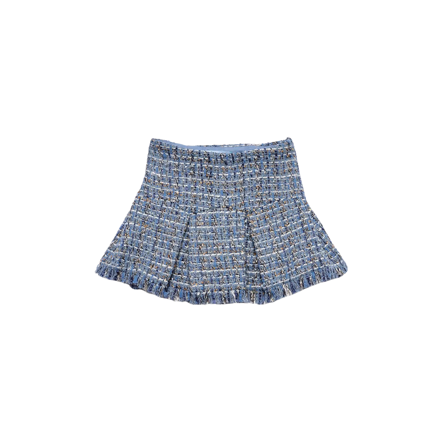 Tweed Skirt - Sky Blue
