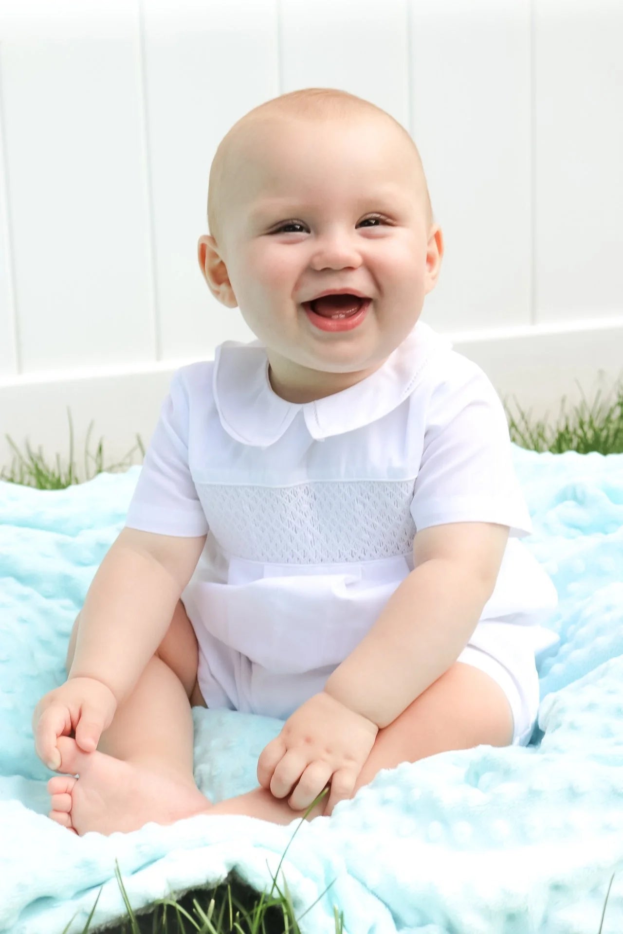 Diamond Smocked Romper